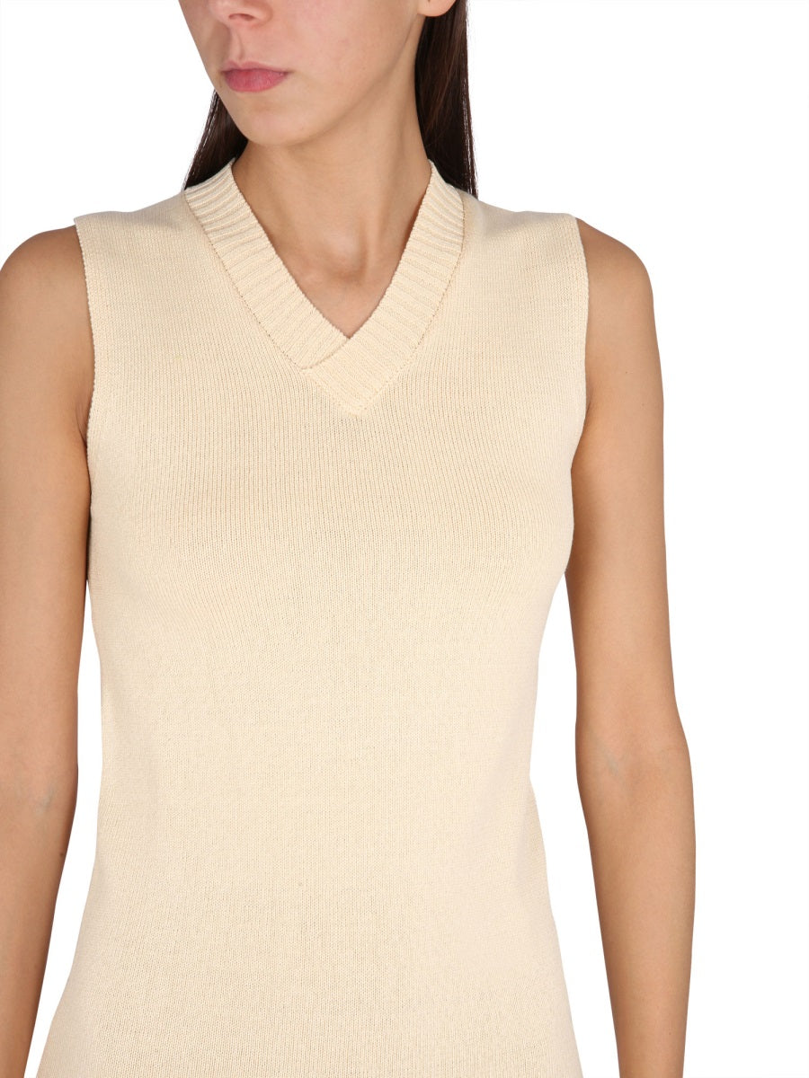 ASPESI Elegant V-Neck Long Dress for Women