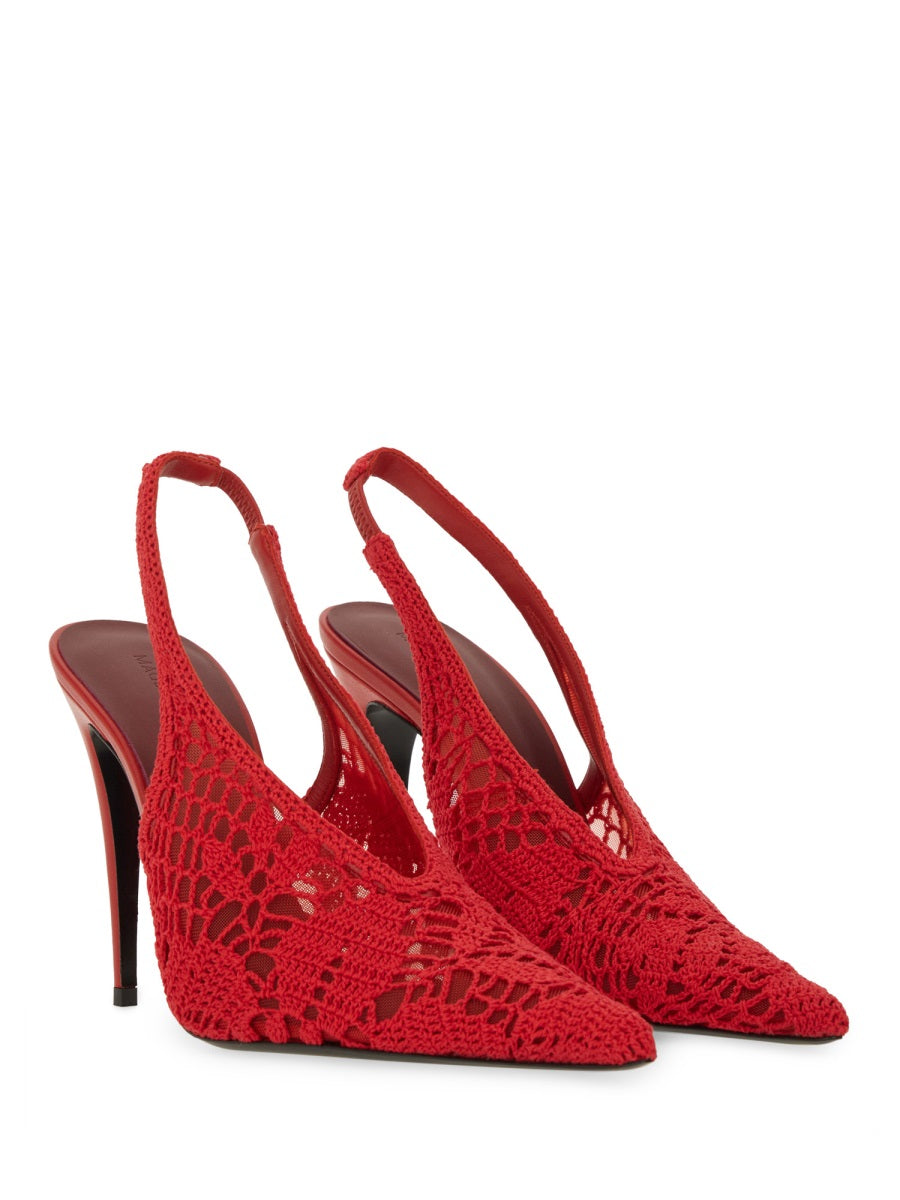 MAGDA BUTRYM Crochet Slingback Pumps for Women