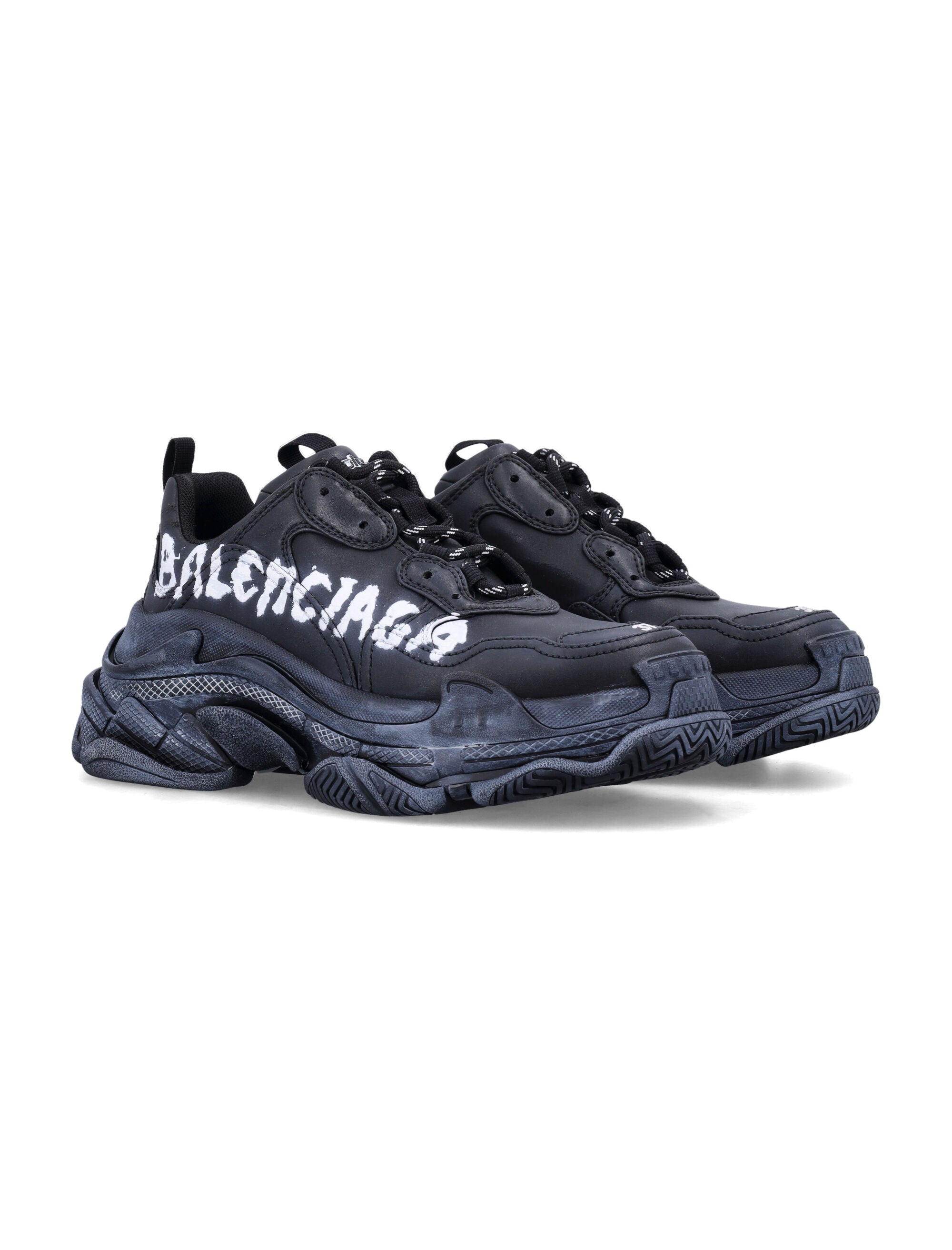 BALENCIAGA Women's Triple S Paint Logo Sneakers