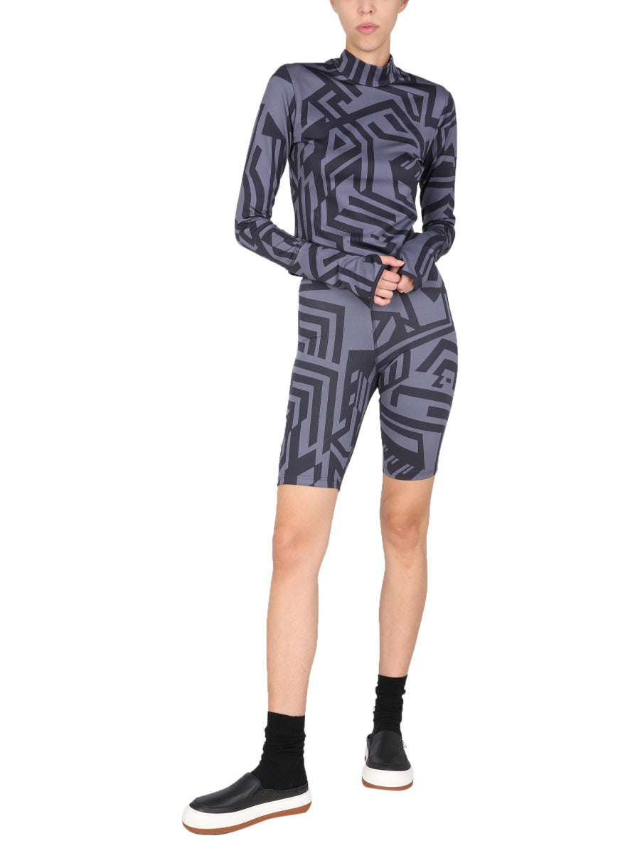 MCQ Polo Neck Dazzle Print T-Shirt