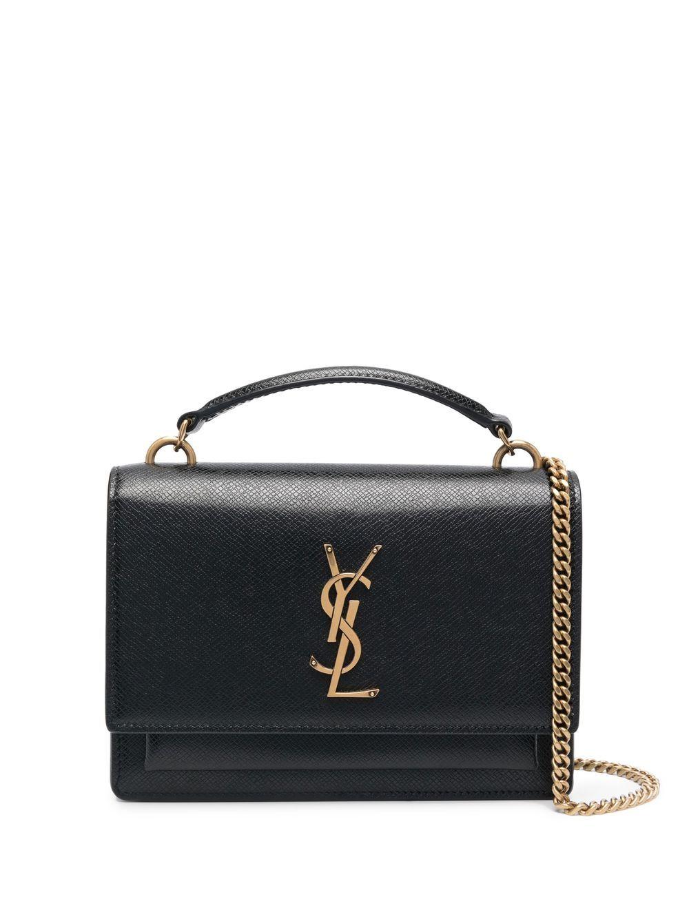 SAINT LAURENT Mini Chain Wallet with Logo Plaque
