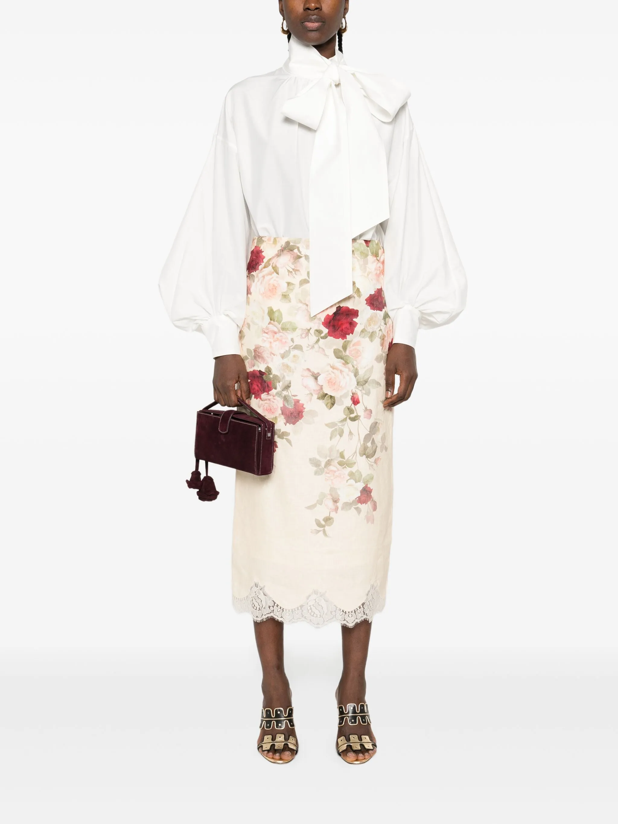 ZIMMERMANN Hypnotic Pussybow Top - Size 0