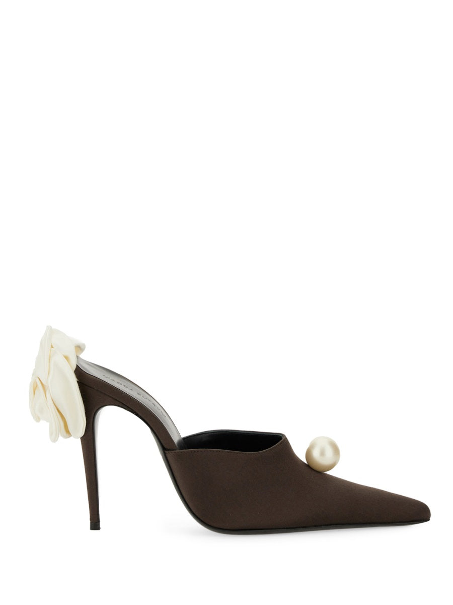 MAGDA BUTRYM Satin Flower Flat Pumps