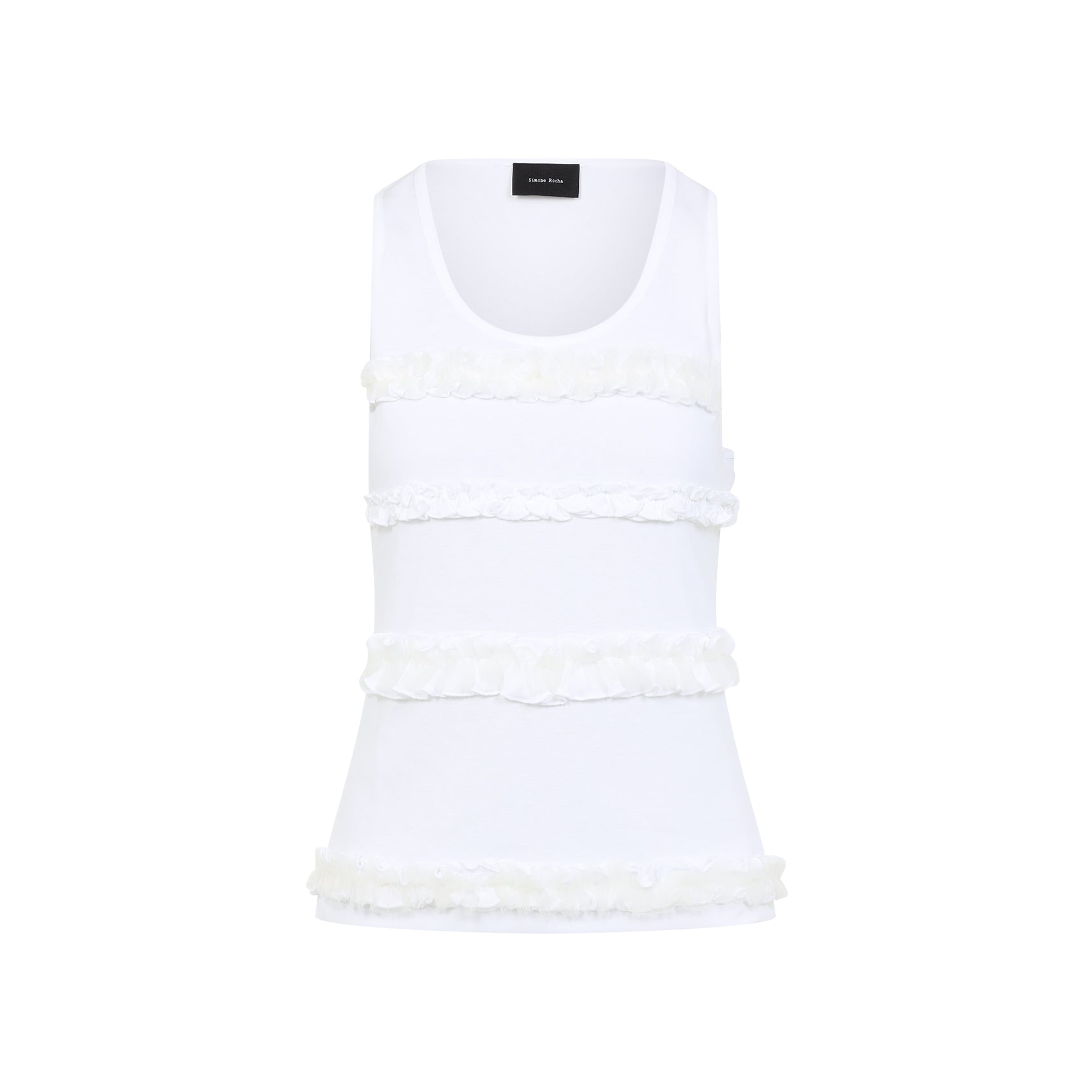 SIMONE ROCHA Fitted Ruffle Frill Tank Top