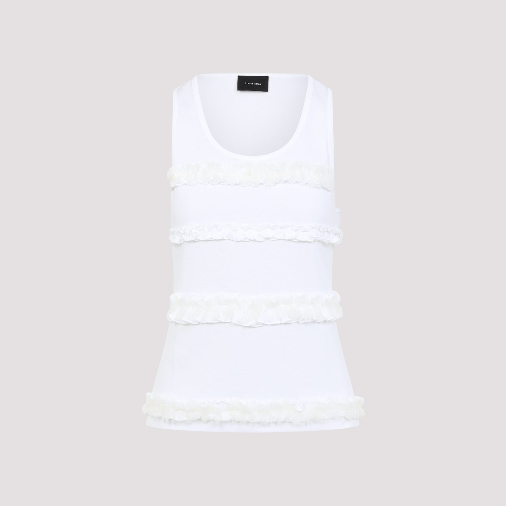 SIMONE ROCHA Fitted Ruffle Frill T-Shirt