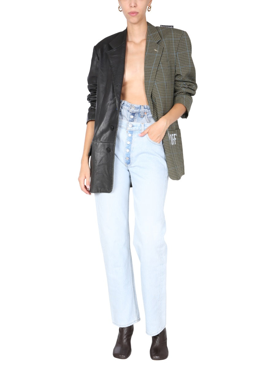 1/OFF Double Waisted Jeans - Unisex