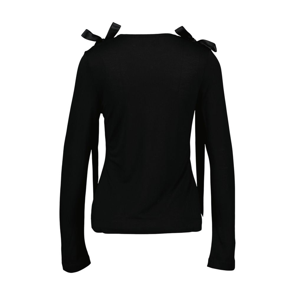 SIMONE ROCHA Bow Ribbon Tail Long Sleeve T-Shirt