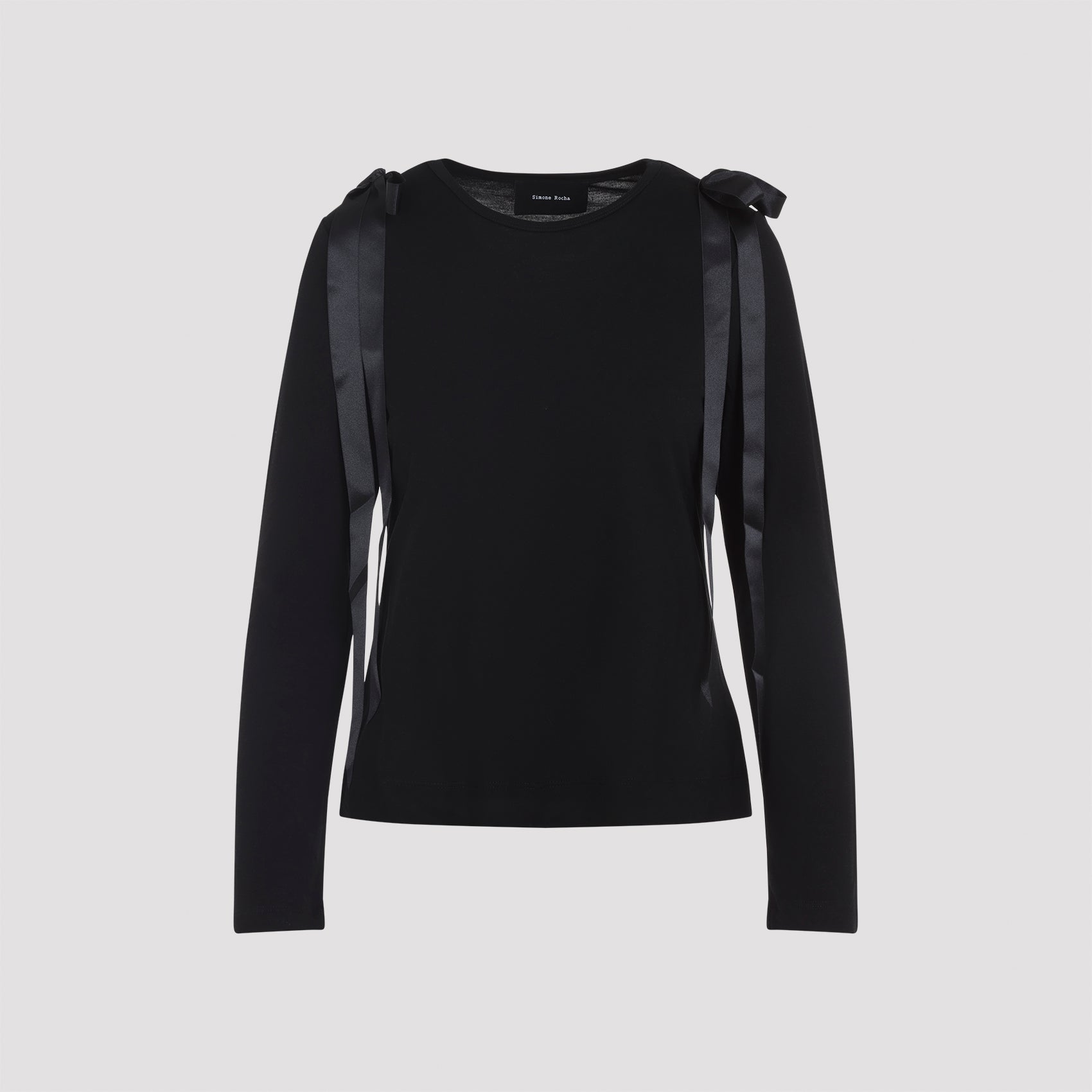SIMONE ROCHA Bow Ribbon Tail Long Sleeve T-Shirt