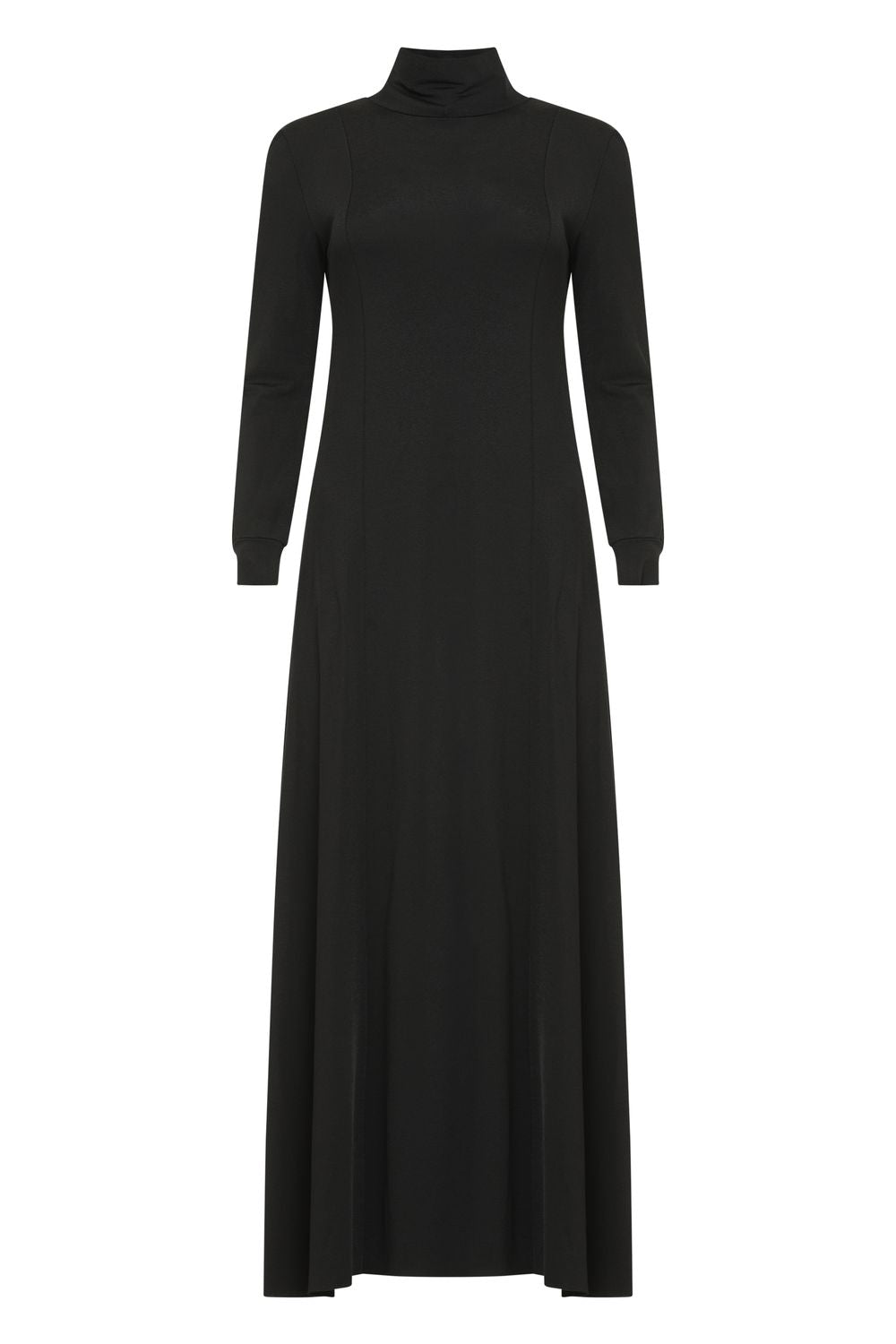 KHAITE Flared Dress with Mock Turtleneck