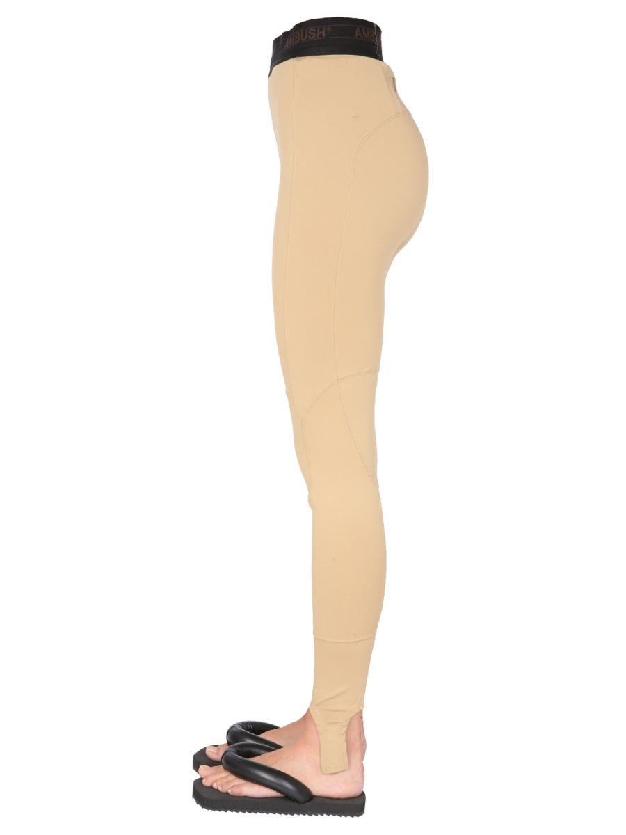 AMBUSH Women's Scuba Leggings with Logoed Elastic Band and Slits
