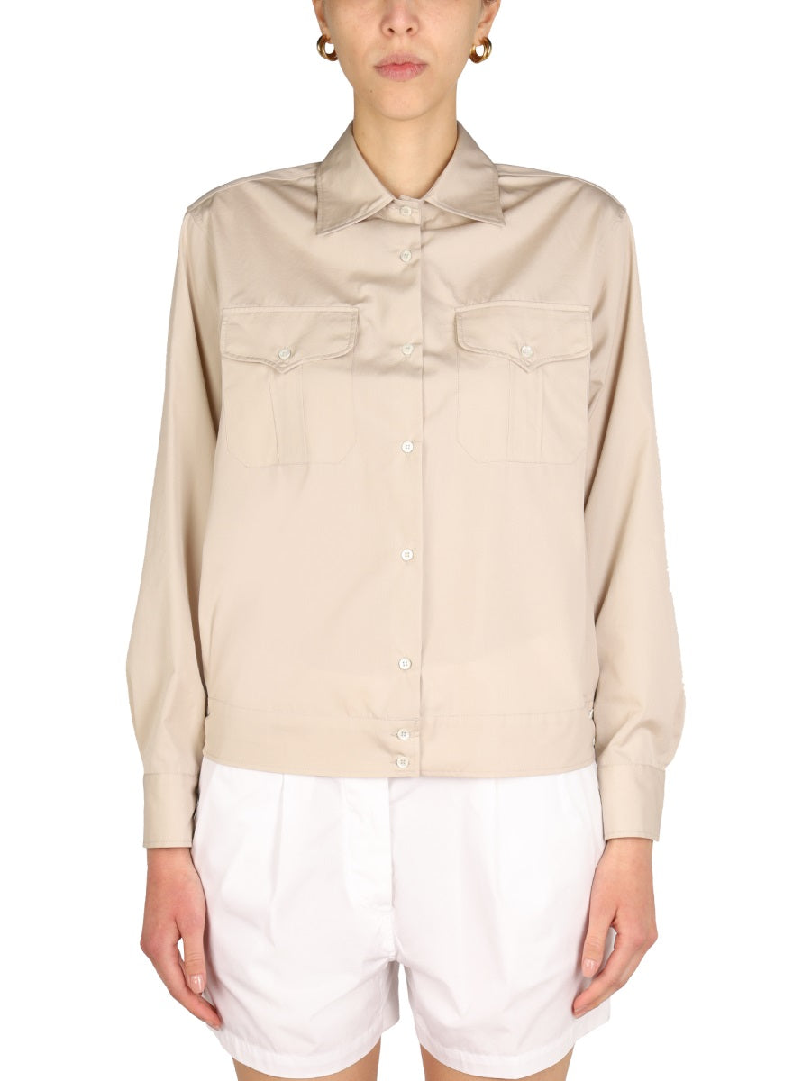 ASPESI Classic Poplin Shirt for Women - Pointed Collar