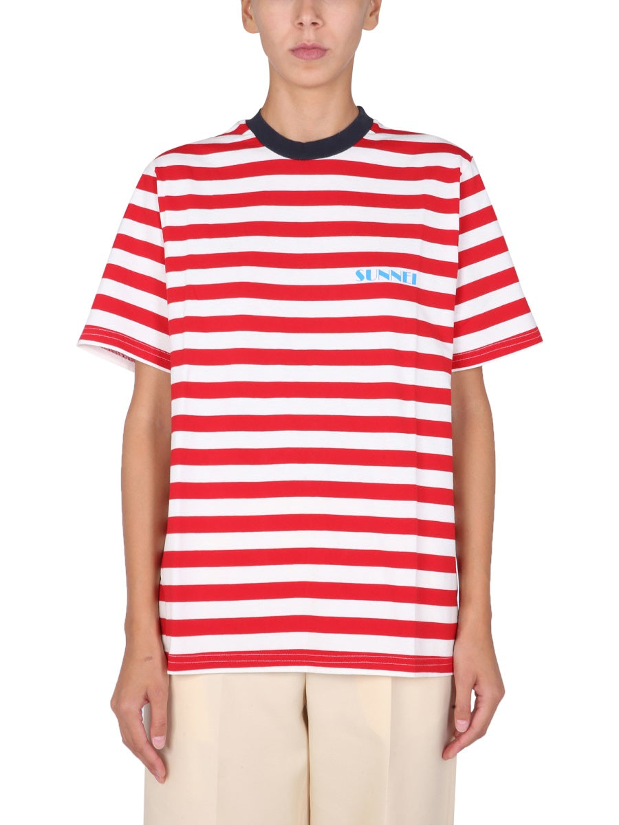 SUNNEI X ELEONORA BONUCCI Unisex Crew Neck T-Shirt with Mini Logo