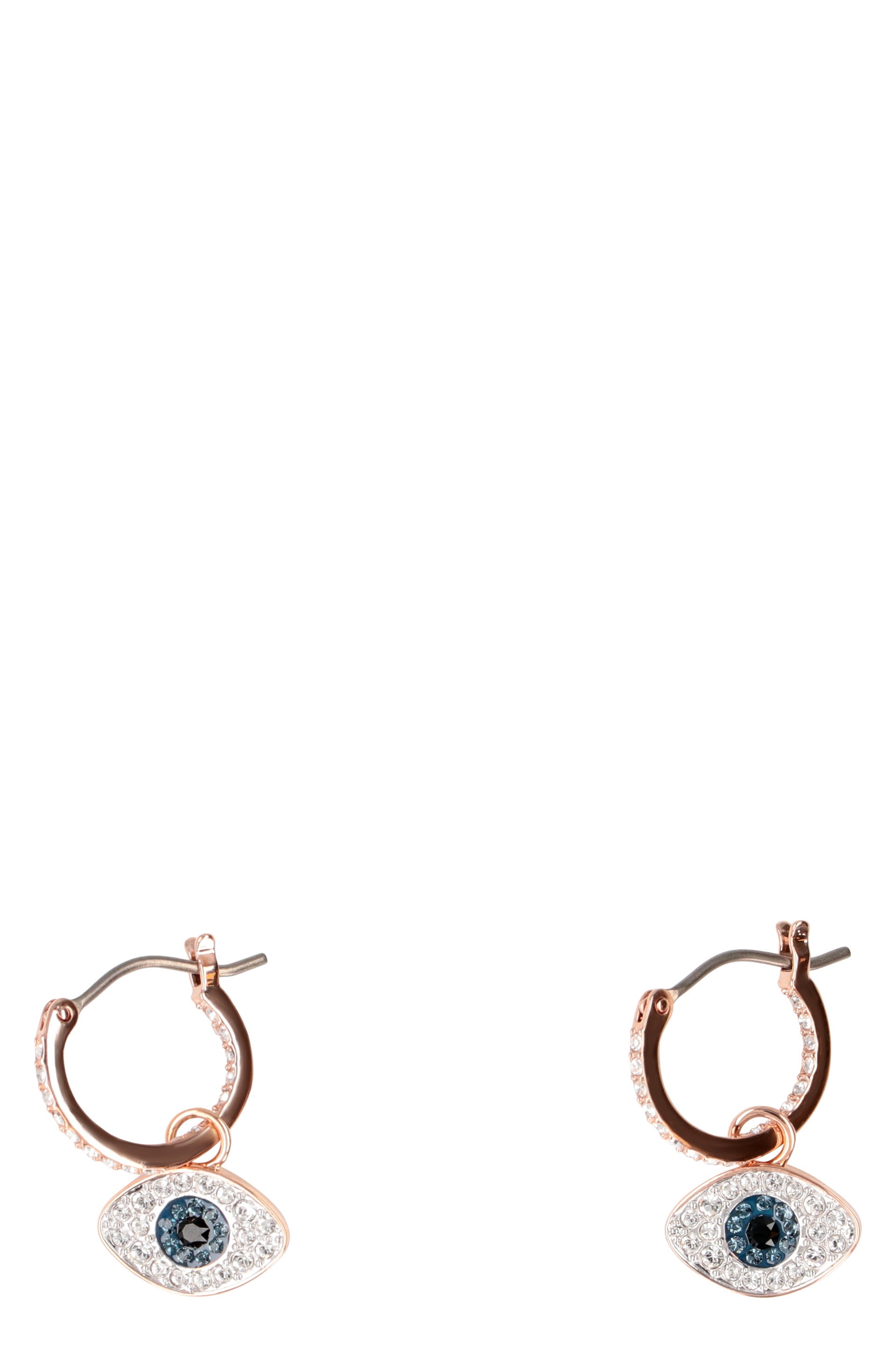 SWAROVSKI Mini Evil Eye Pendant Hoop Earrings