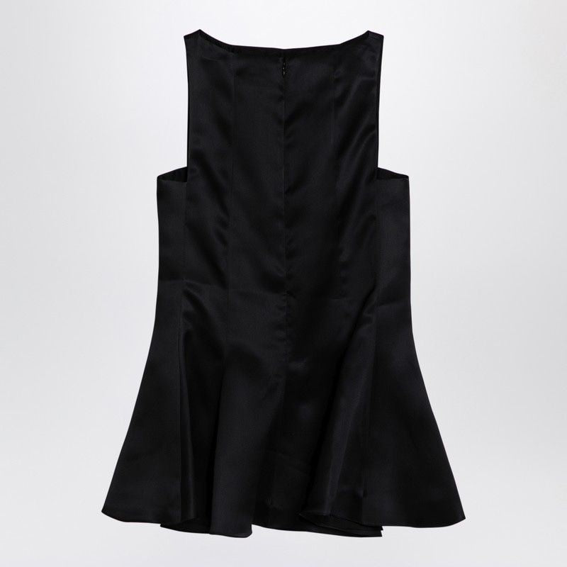 KHAITE Silk Mini Dress with Square Neckline - Perfect for FW24