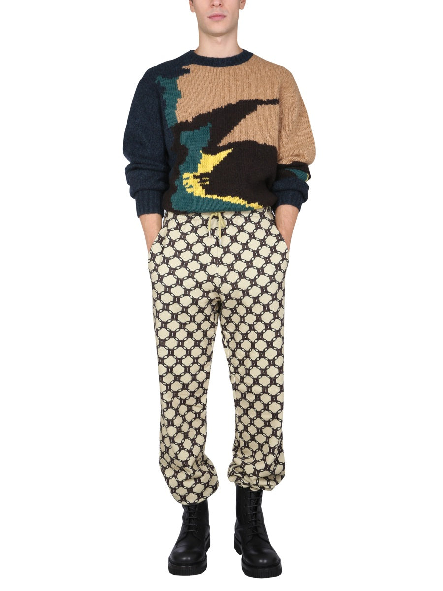 DRIES VAN NOTEN Men's Jogging Trousers with Elastic Waist