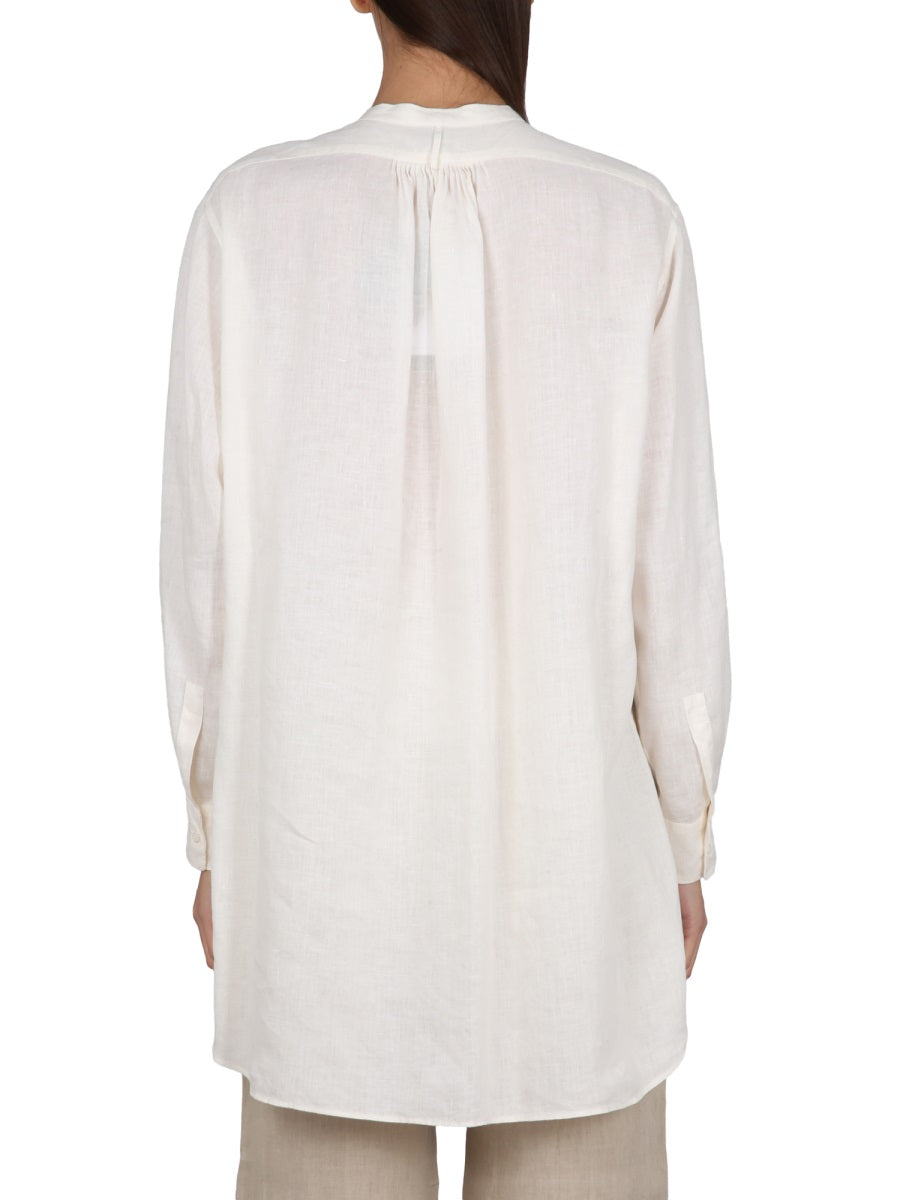 ASPESI Women's Mini Tunic Shirt with Front Button Closure