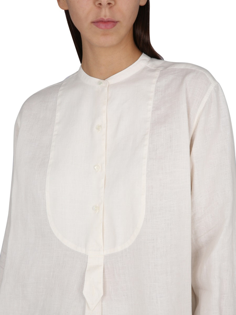 ASPESI Women's Mini Tunic Shirt with Front Button Closure