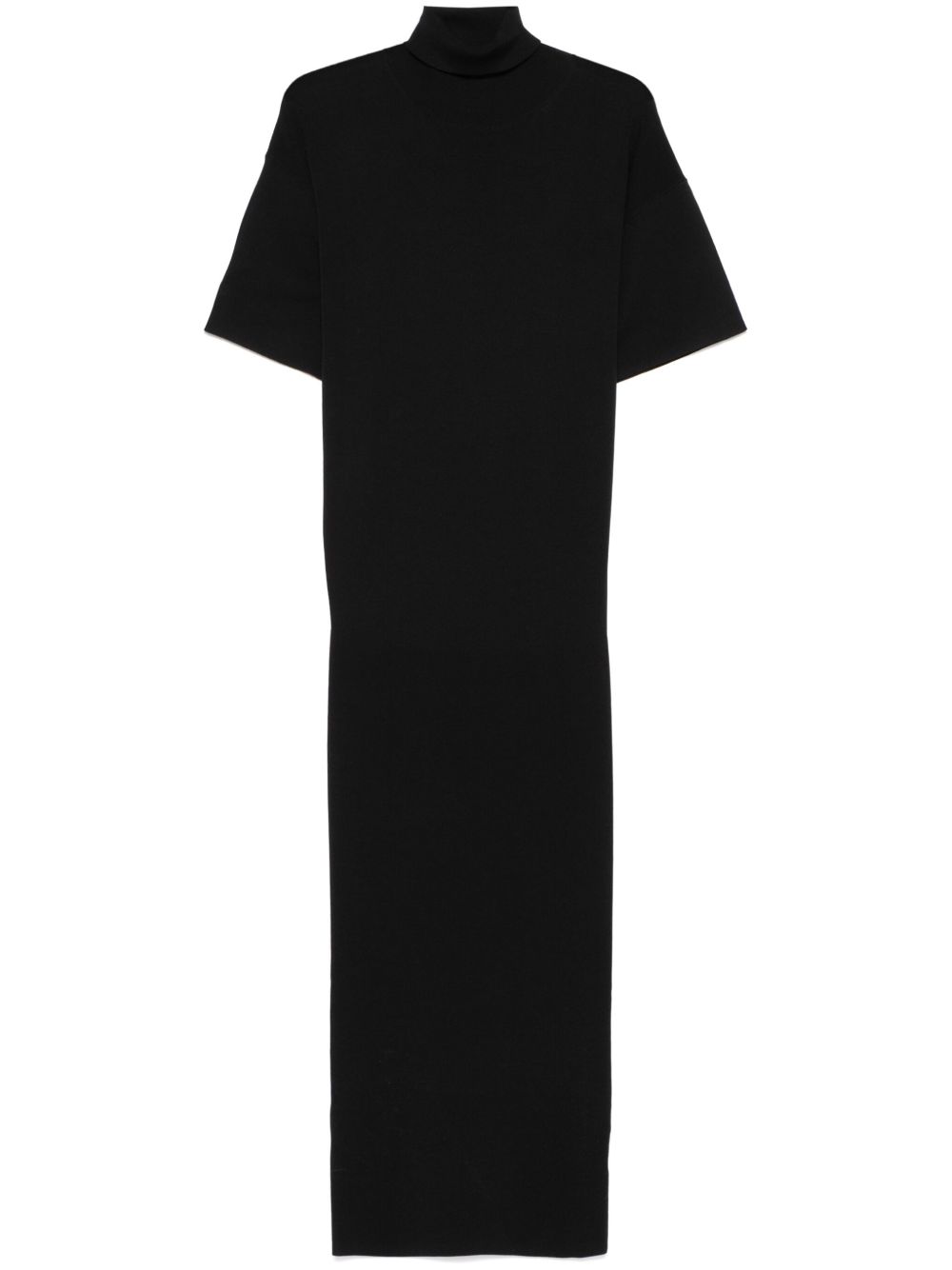 HERSKIND Elegant Roll Neck Short Sleeve Dress