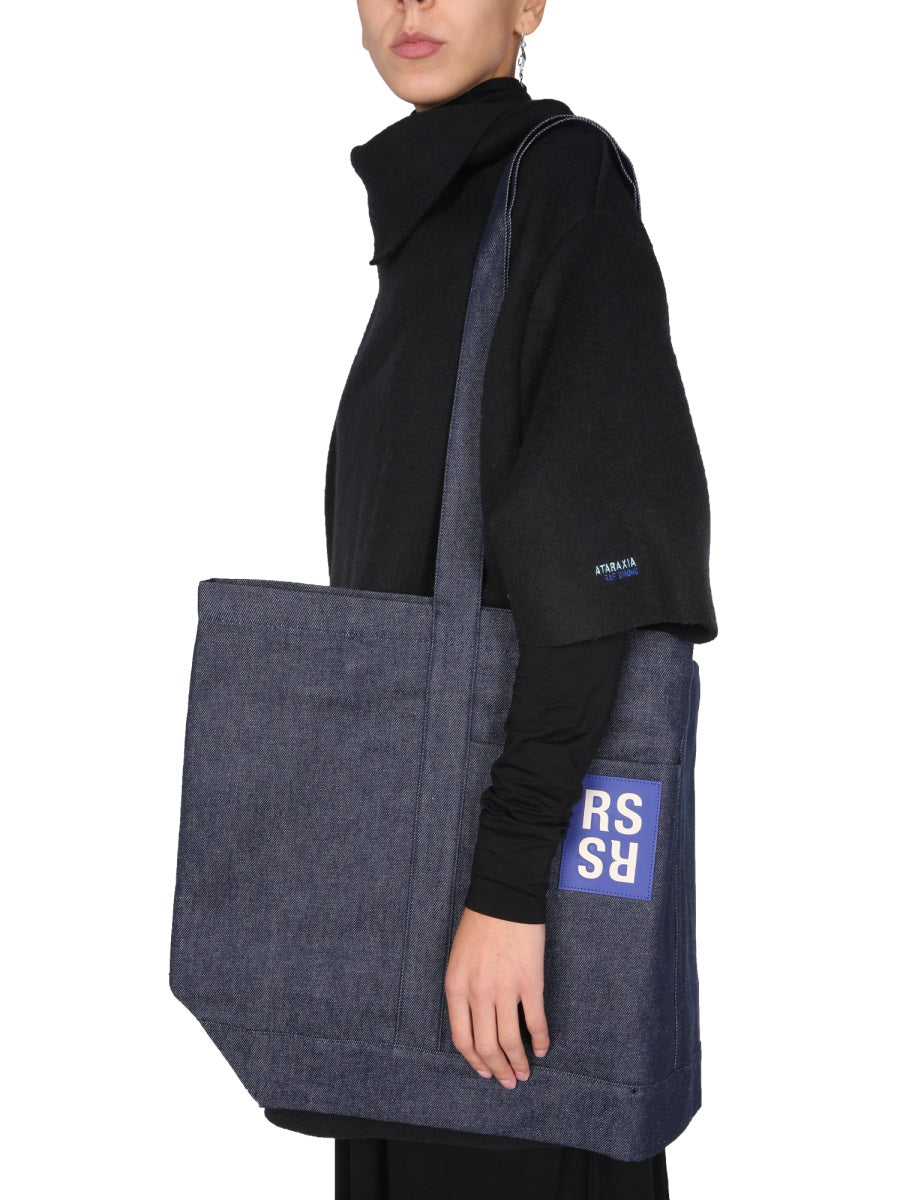 RAF SIMONS Draped Neck Mini Dress