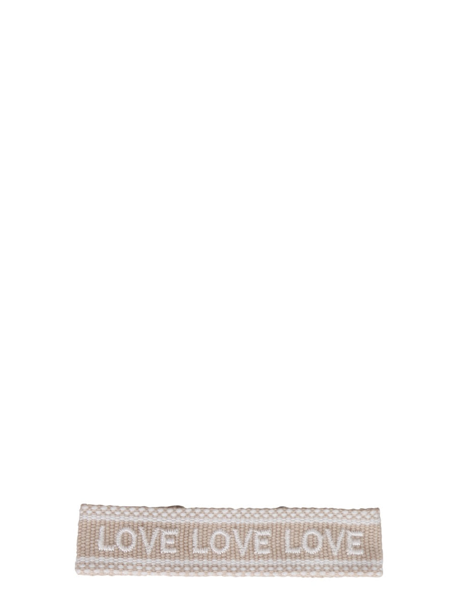 LABEL K Embroidered Braided Fabric Bracelet