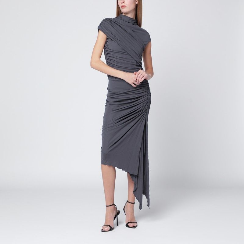 FRANCESCO MURANO Draped Mini Stretch T-Shirt Dress
