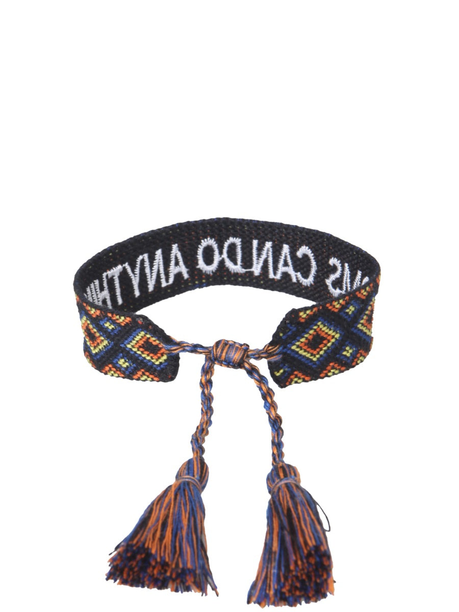 LABEL K Braided Fabric Bracelet - 'Moms Can Do Anything'