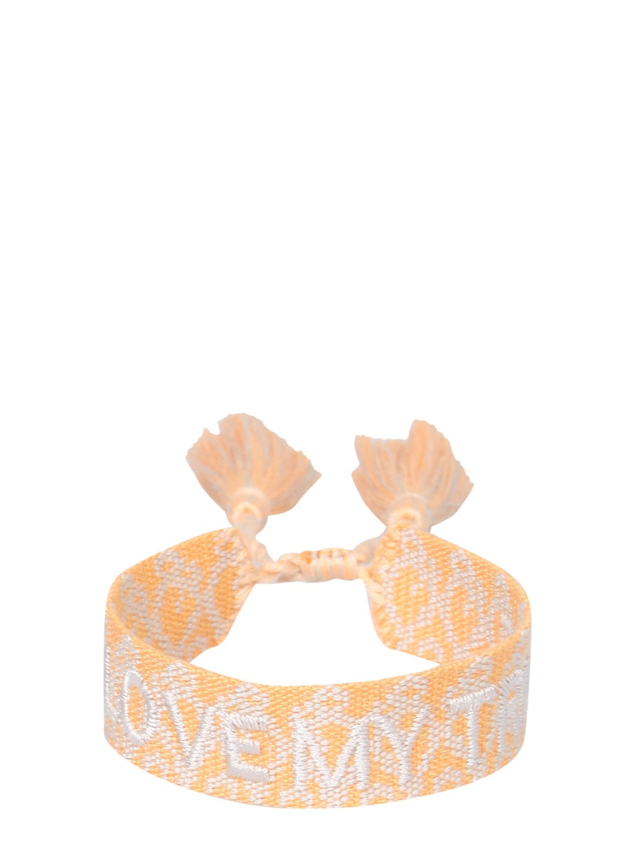 LABEL K Braided Fabric Bracelet - I Love My Tribe