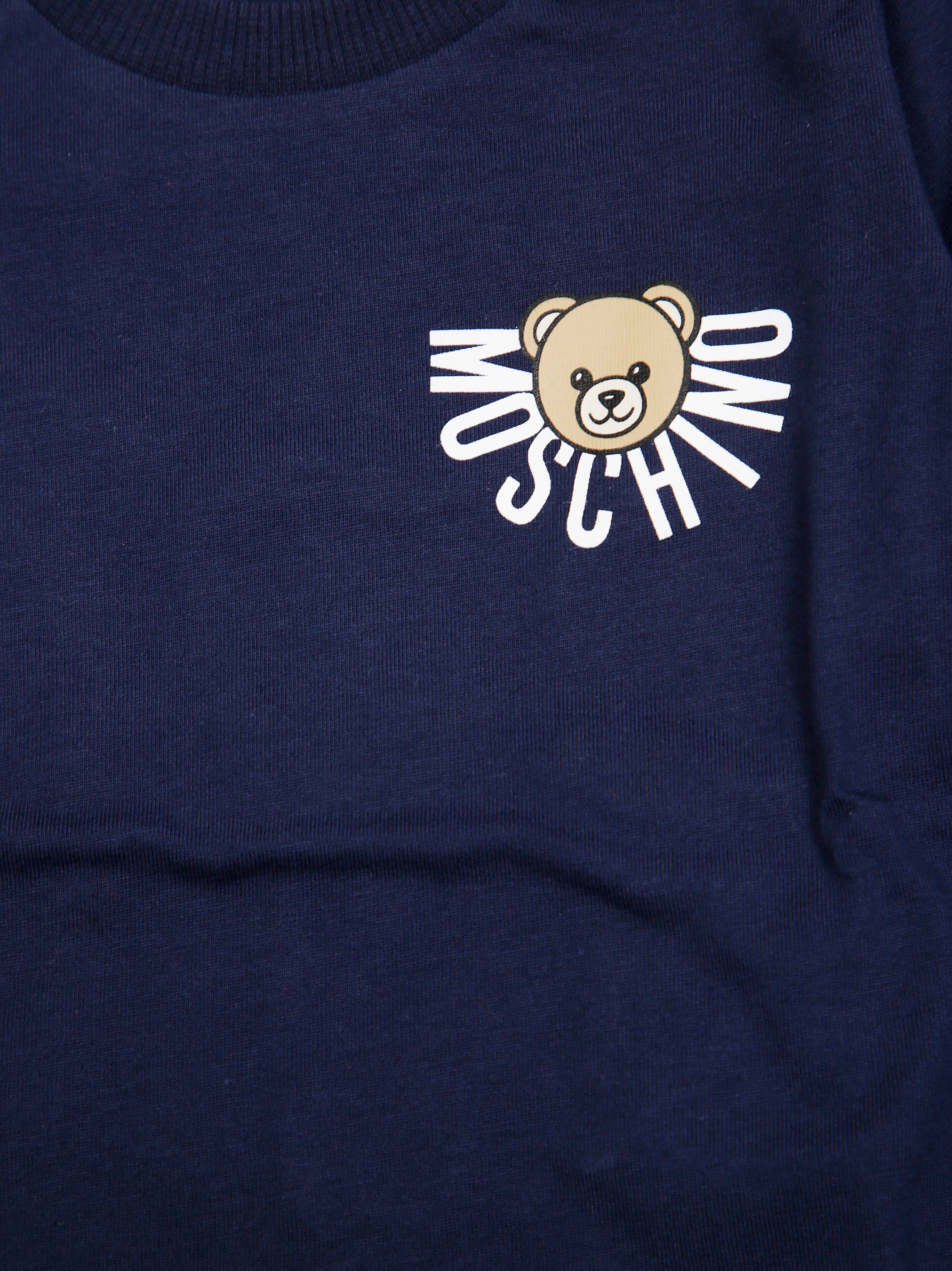 MOSCHINO KIDS Mini Bear Logo Long Sleeve T-Shirt