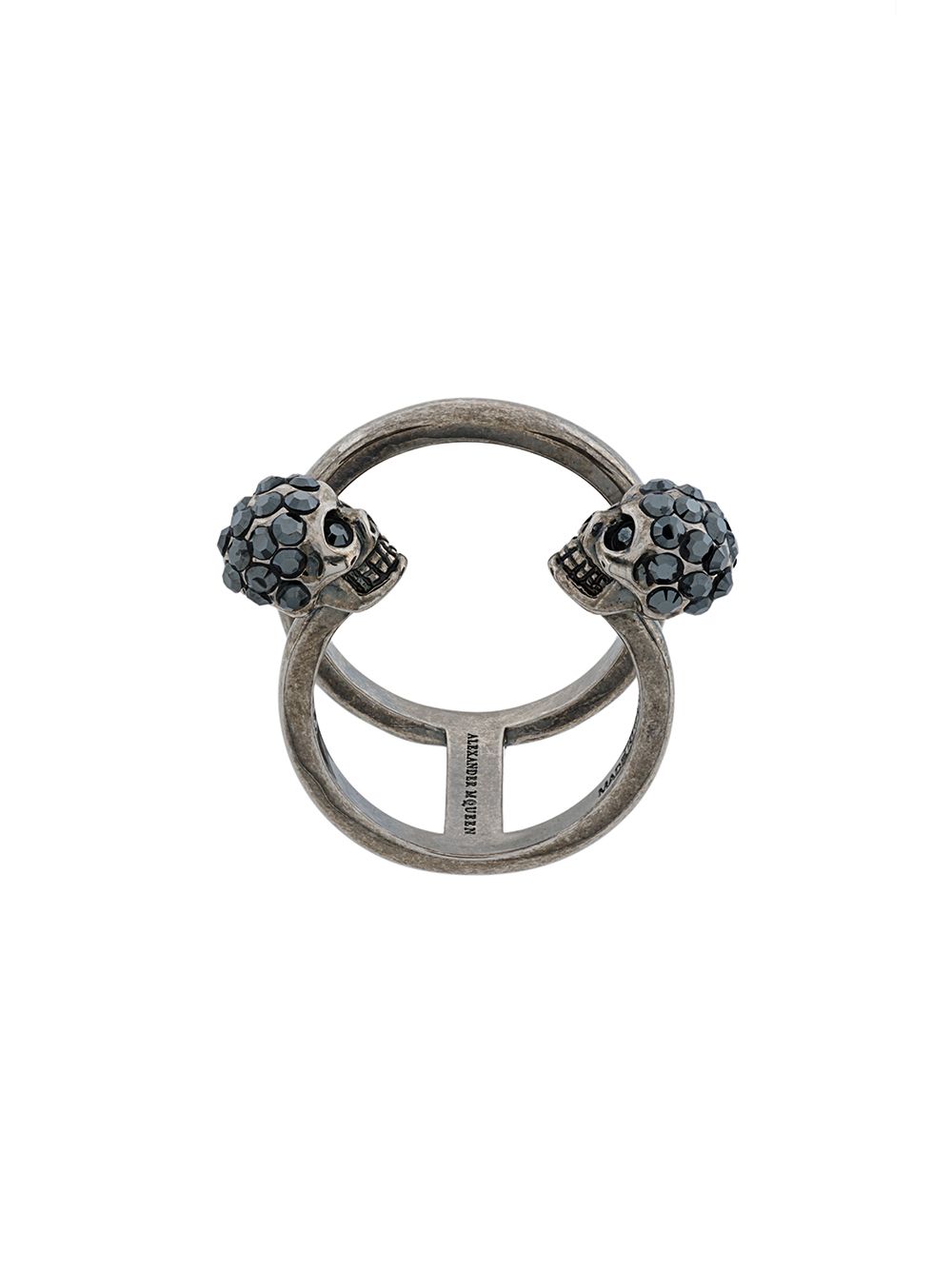 ALEXANDER MCQUEEN Double Skull Thin Ring for Women