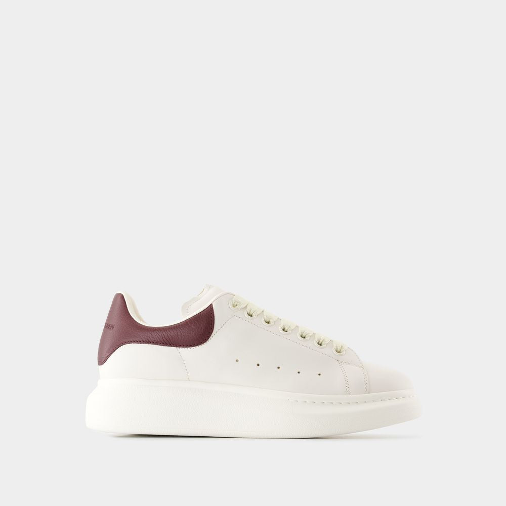 ALEXANDER MCQUEEN Leather Sneaker with Contrast Heel for Men
