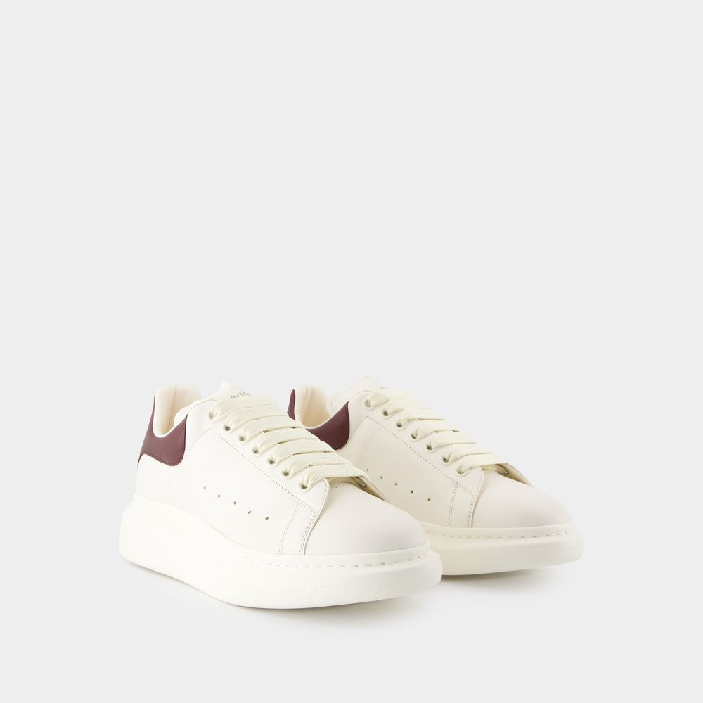 ALEXANDER MCQUEEN Leather Sneaker with Contrast Heel for Men