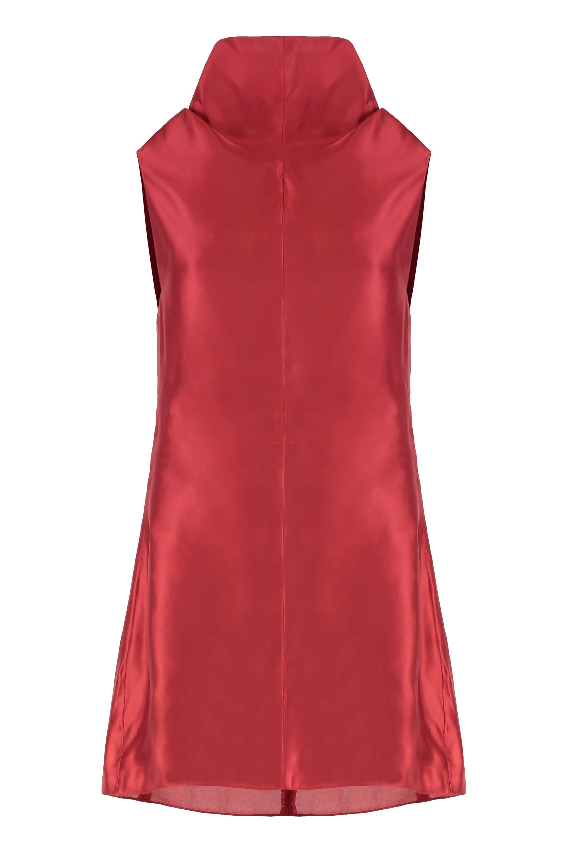 KHAITE Silk Twill Cocktail Dress with Draped Collar - Sizes XS to XL