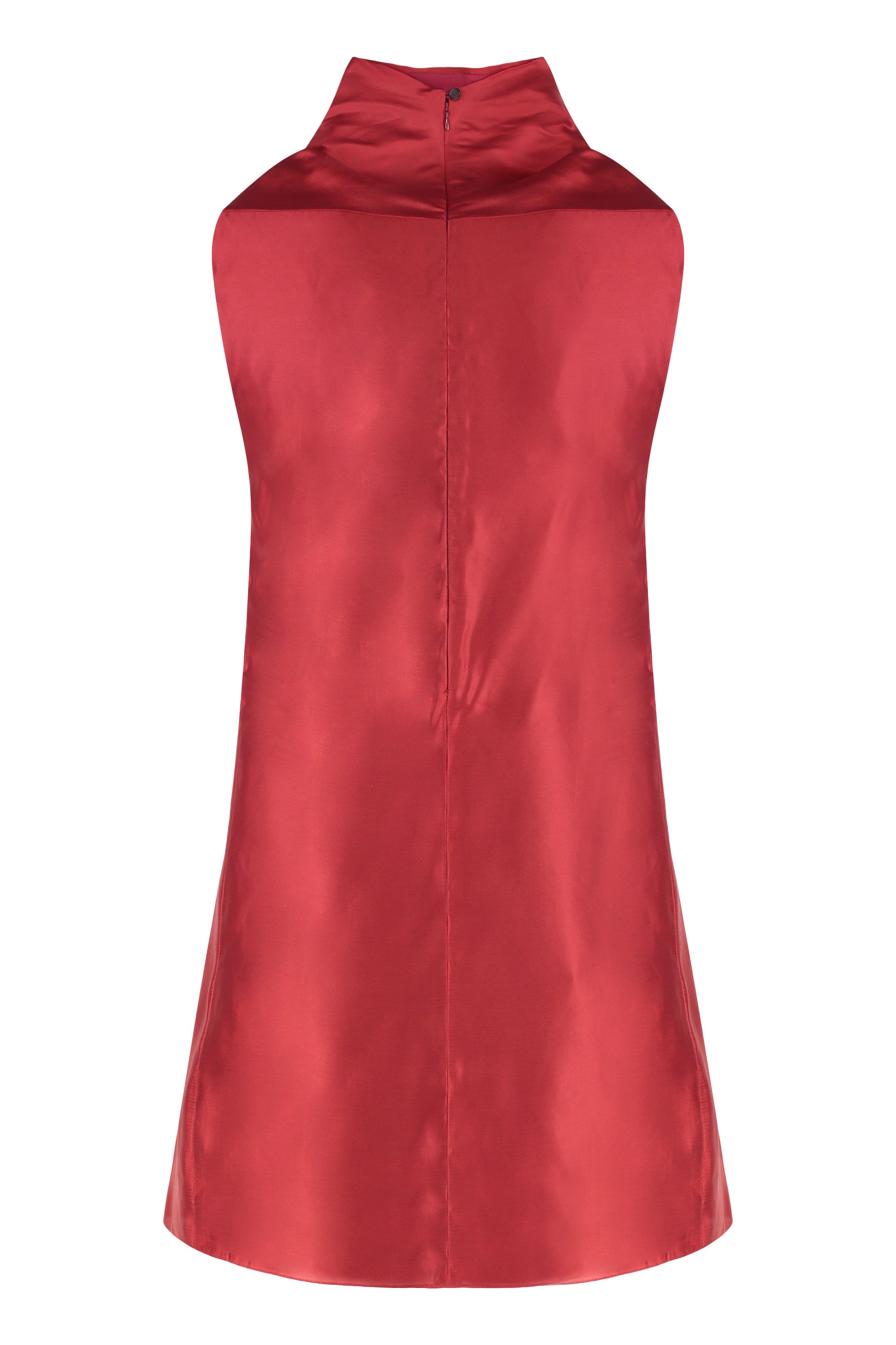 KHAITE Silk Twill Cocktail Dress with Draped Collar - Sizes XS to XL