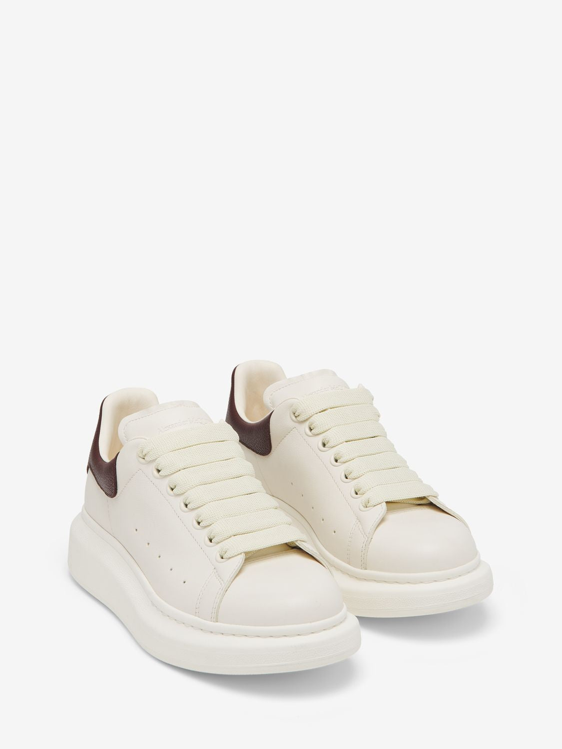 ALEXANDER MCQUEEN Chic Leather Sneakers with Contrasting Heel