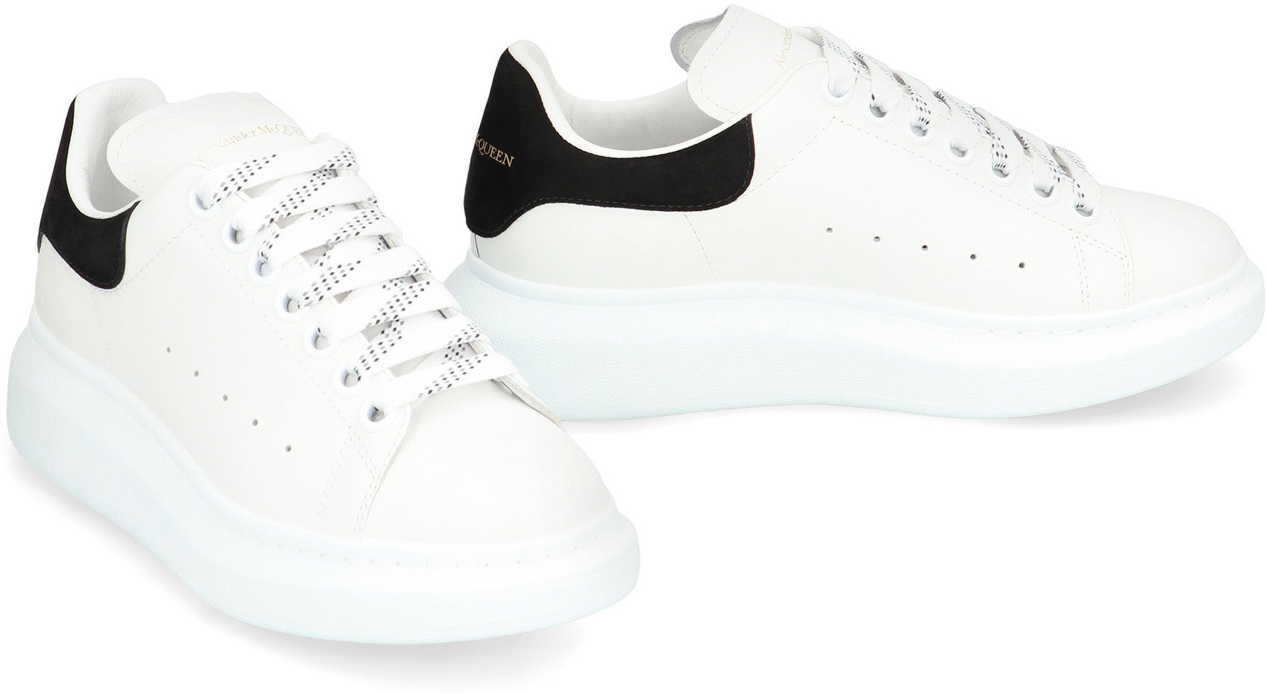 ALEXANDER MCQUEEN Leather Chunky Sneaker with Additional Lace Set