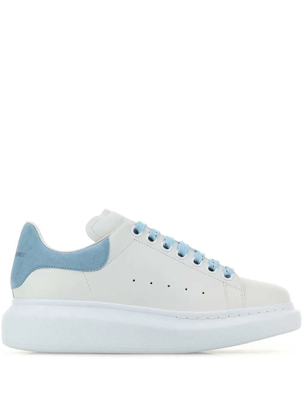 ALEXANDER MCQUEEN Leather Sneakers with Suede Heel for Women