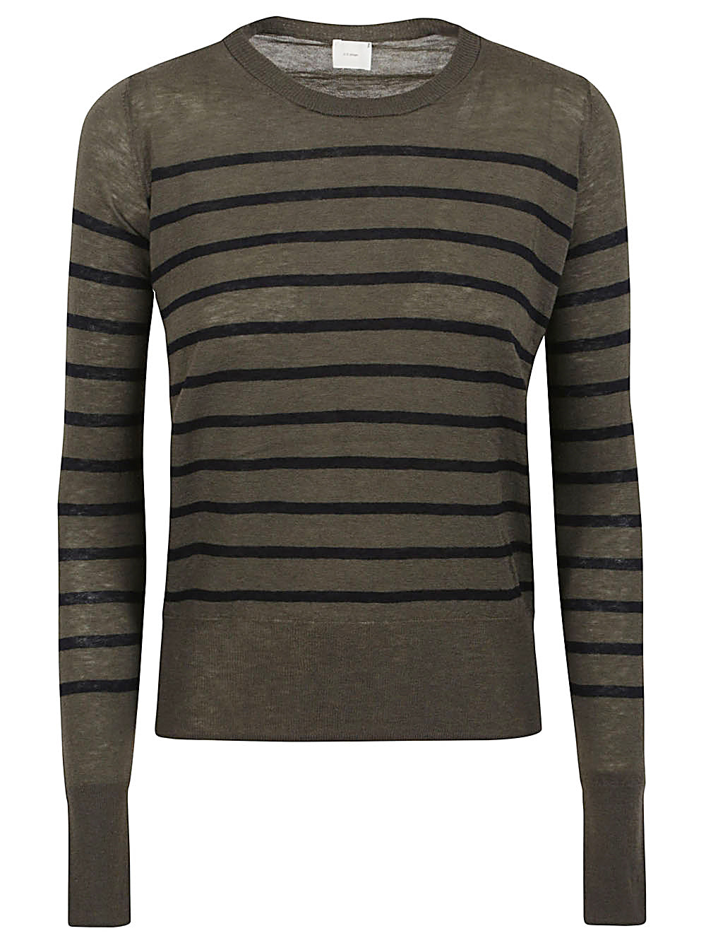 CT PLAGE Women's Wool Striped Crew Neck Sweater