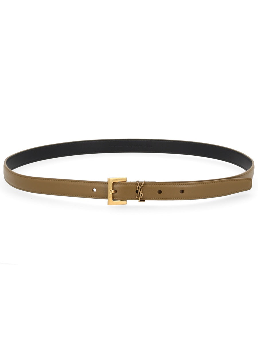 SAINT LAURENT Elegant Mini Leather Belt