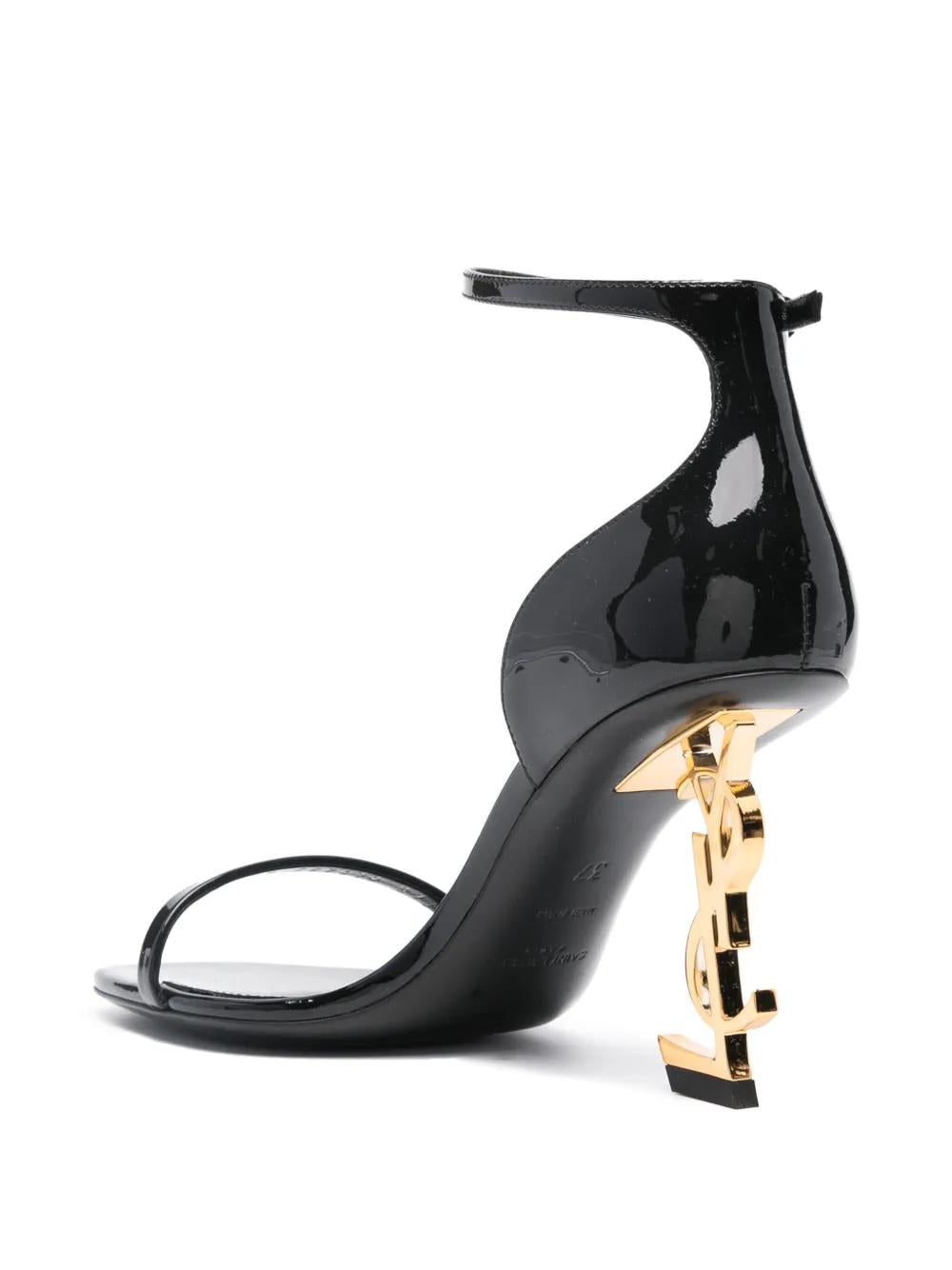 SAINT LAURENT Opulent Metal Sandal Pumps