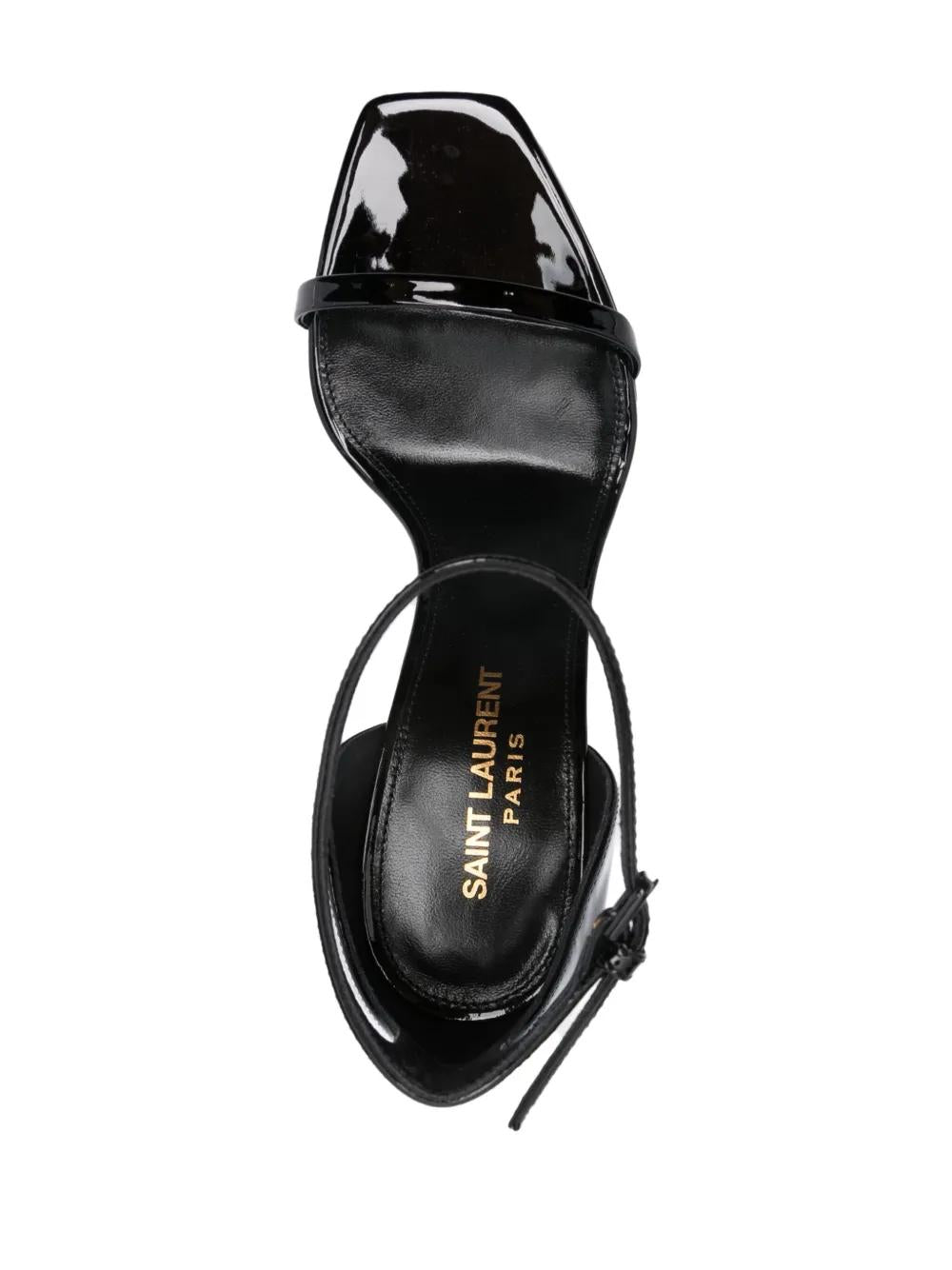 SAINT LAURENT Opulent Metal Sandal Pumps