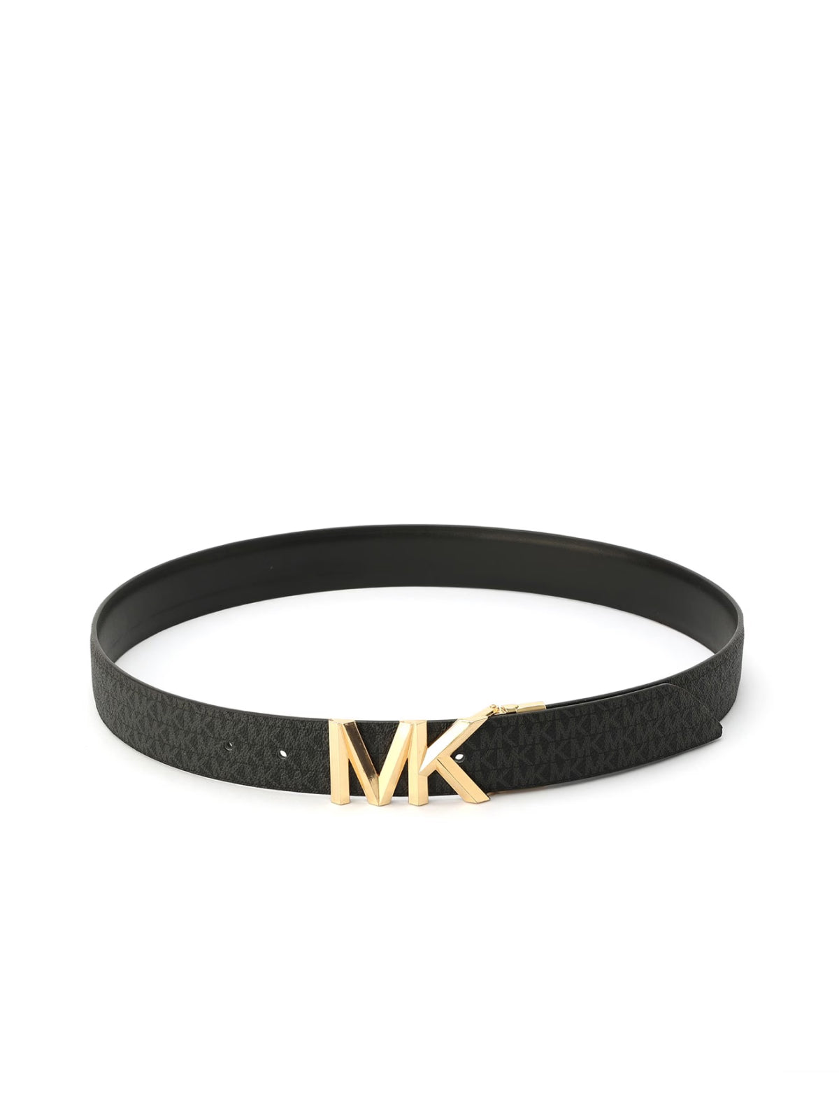 MICHAEL KORS Reversible Monogram Belt with MK Buckle - 3 cm Width