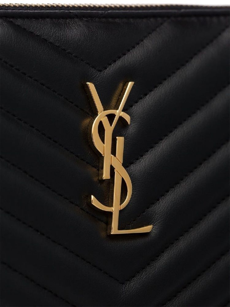 SAINT LAURENT Quilted Tablet Pouch Handbag