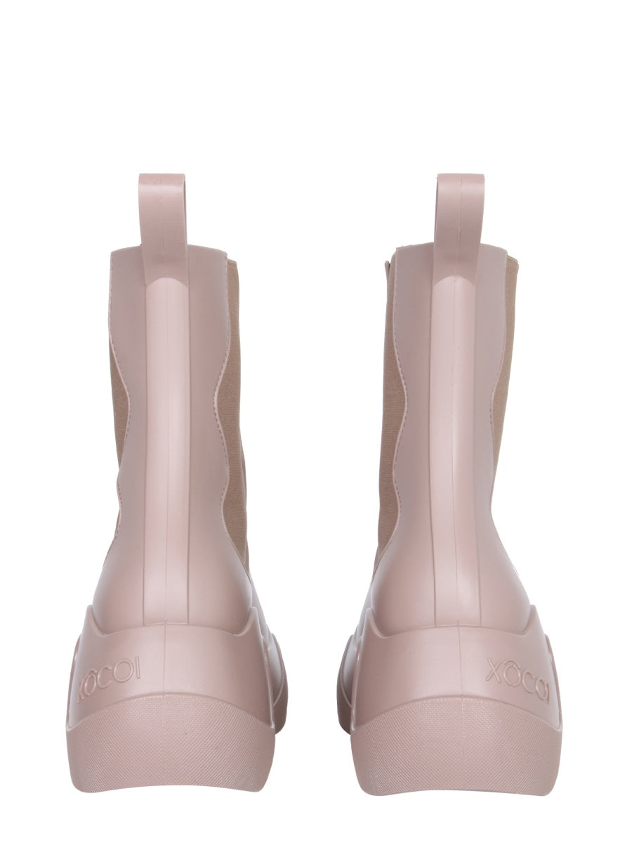 XOCOI Recycled PVC Boots with 7 cm Shaped Rubber Sole