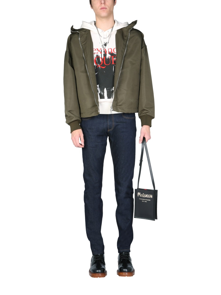 ALEXANDER McQUEEN Hooded High Neck Sports Jacket