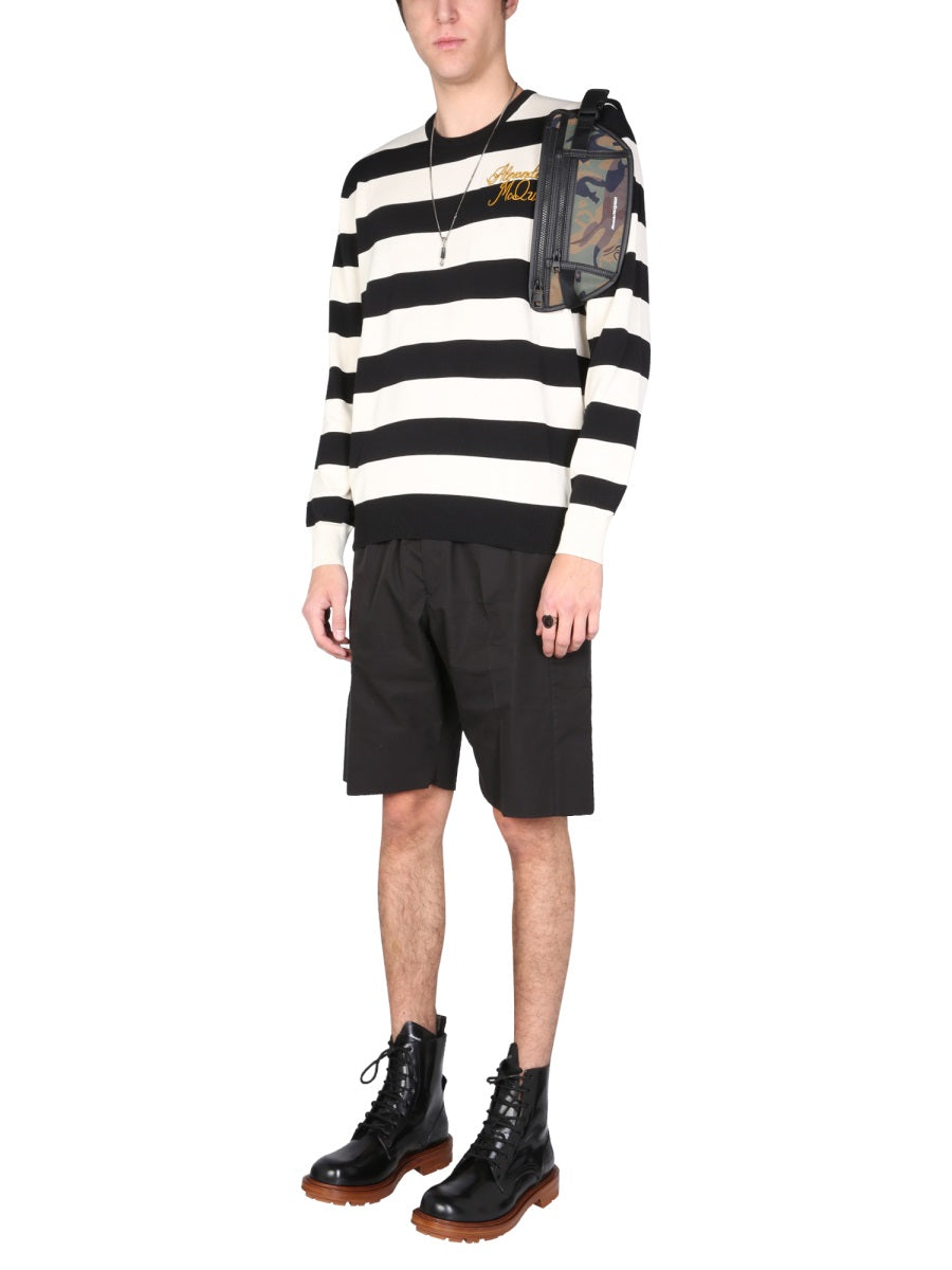 ALEXANDER McQUEEN Gabardine Bermuda Shorts for Men