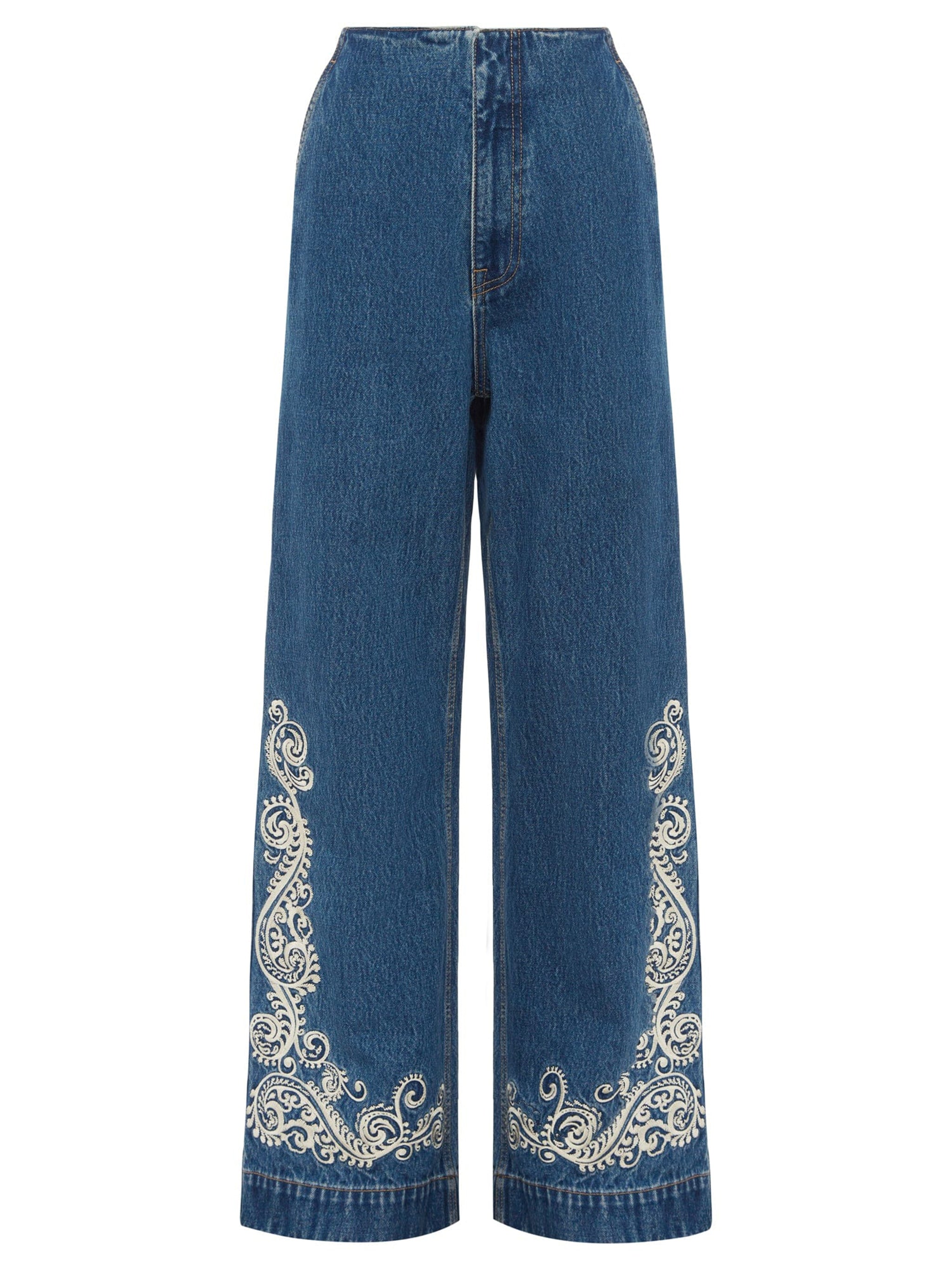 ALEMAIS Relaxed Flare Denim Jeans - Size 6