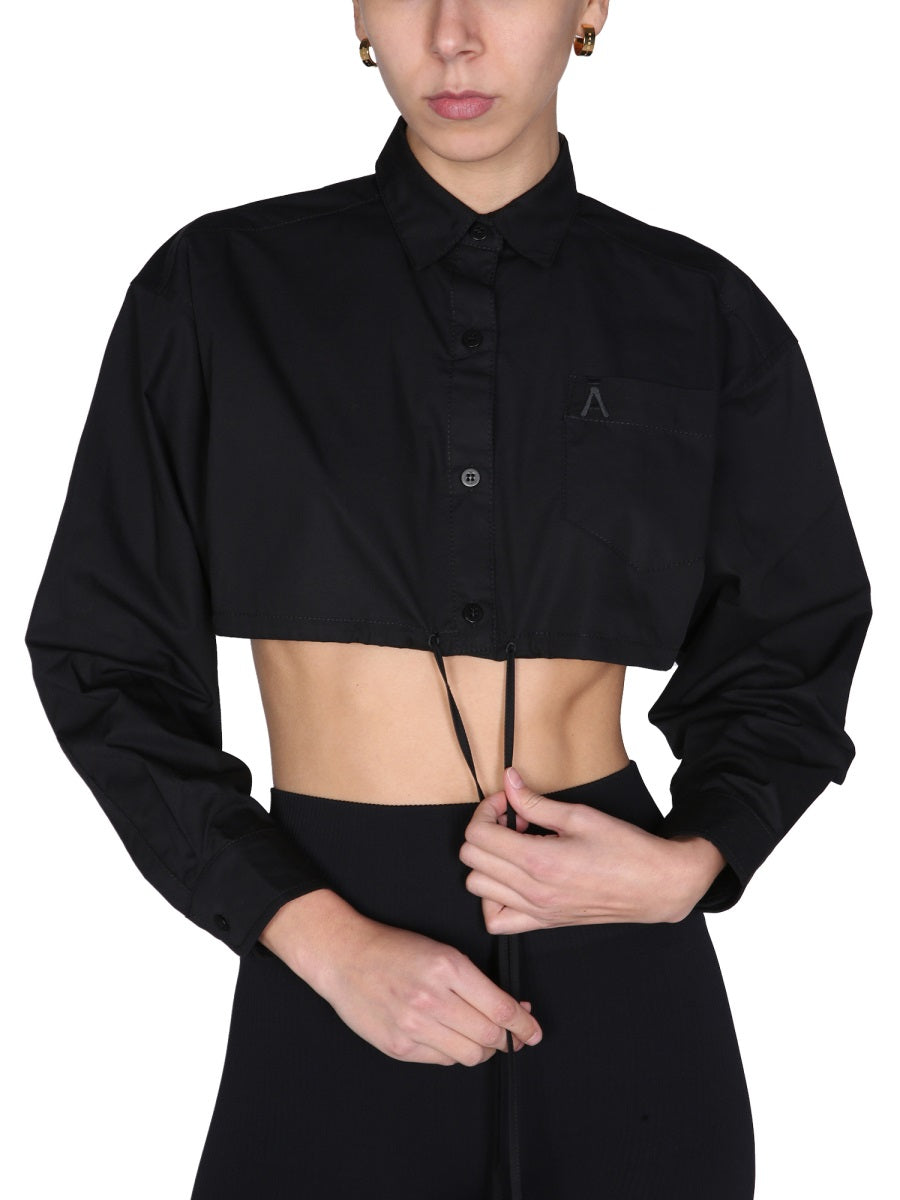 ANDREADAMO Cropped Shirt with Pointed Collar