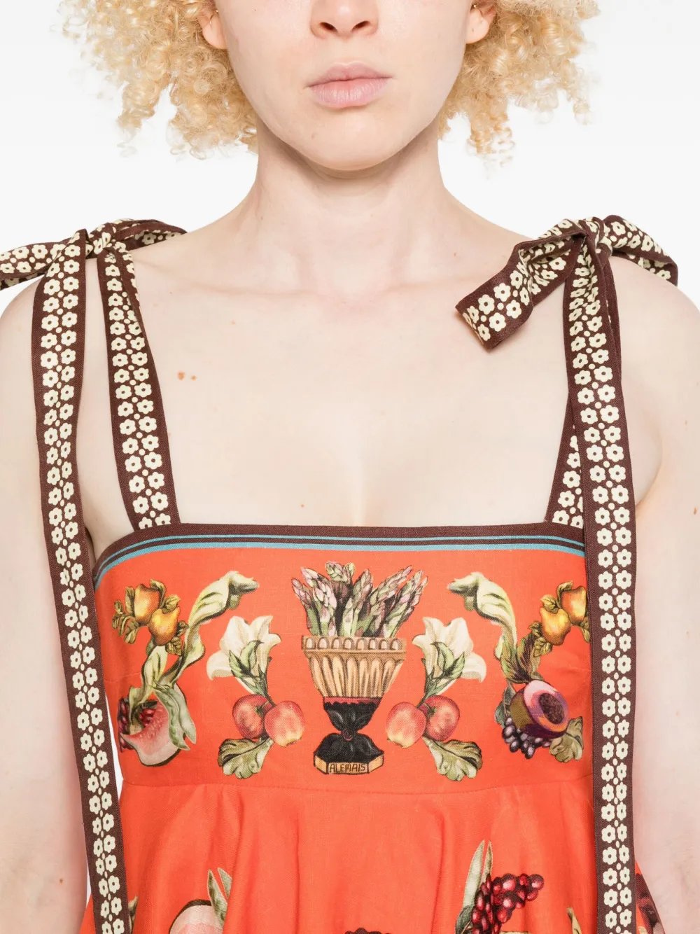 ALEMAIS Women's Slim Mini Sundress with Fastening Straps