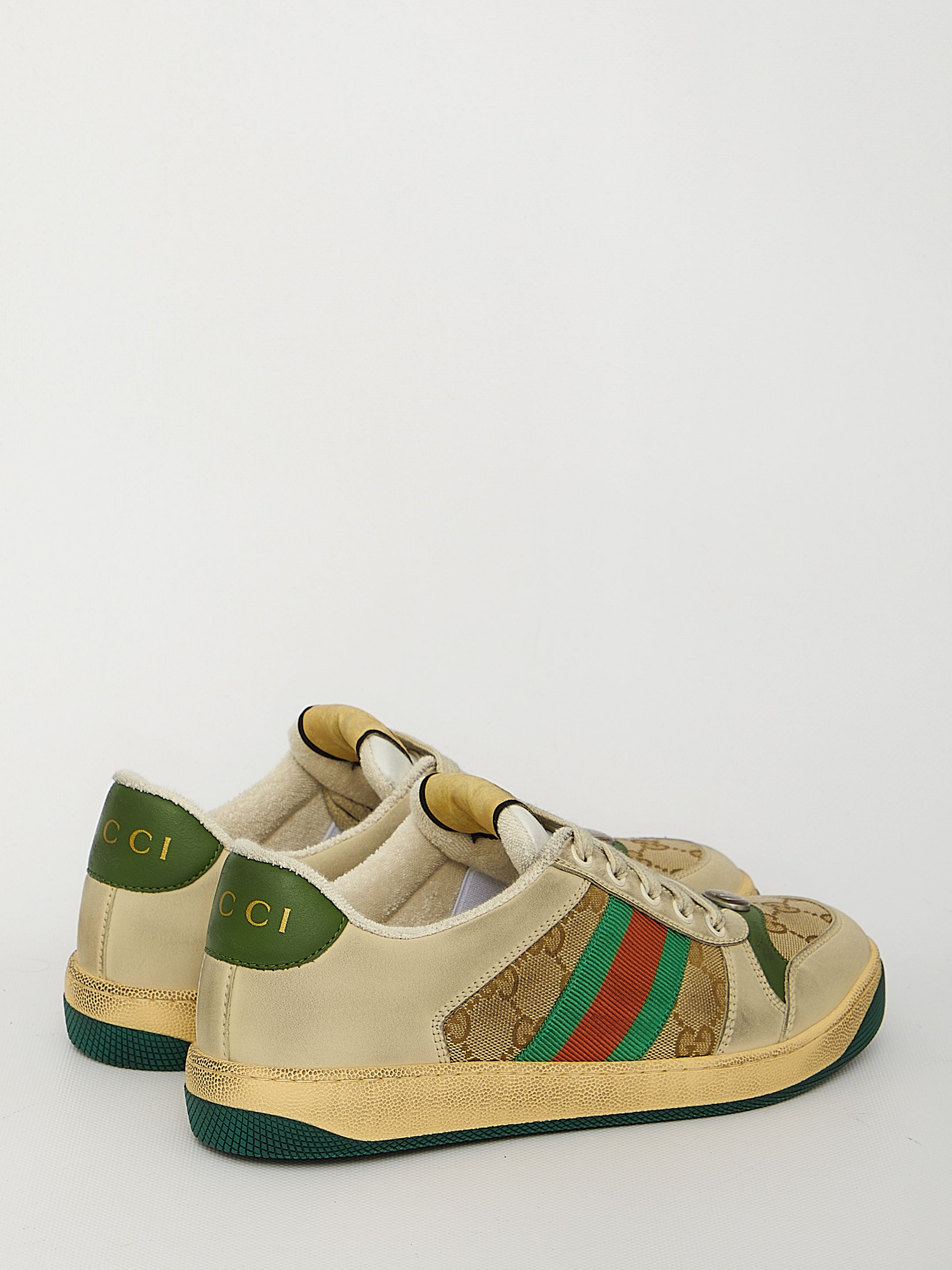GUCCI Women's Sneaker with Vintage Distressed Effect