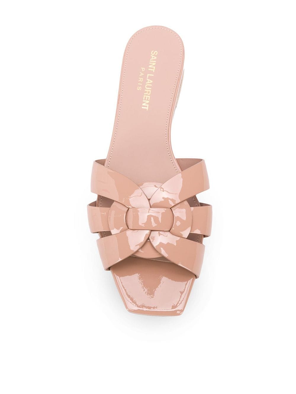 SAINT LAURENT Leather Flat Sandals with Multi-Way Strap Design